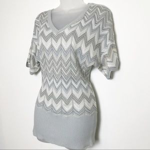 The Limited Chevron Knit Short-Sleeve Shirt